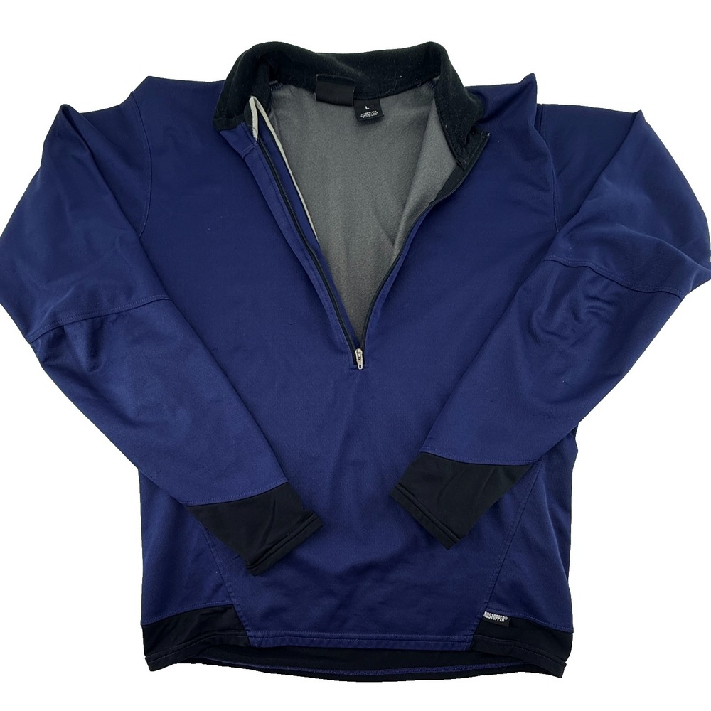 Mountain Hardwear 1/4 Zip Pullover Mens Large Blue Windbreaker Softshell Outdoor